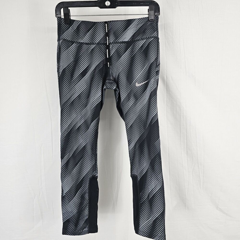 Nike Dri Fit Black Gray Women's Size Small Active Capri Legging